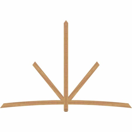 Ekena Millwork Alberta Timber Gable Bracket, Western Red Cedar, 108"W x 72"H x 1 1/2"D x 3 1/2"F, 16/12 Pitch GBW108X72X0204ALB00SWR